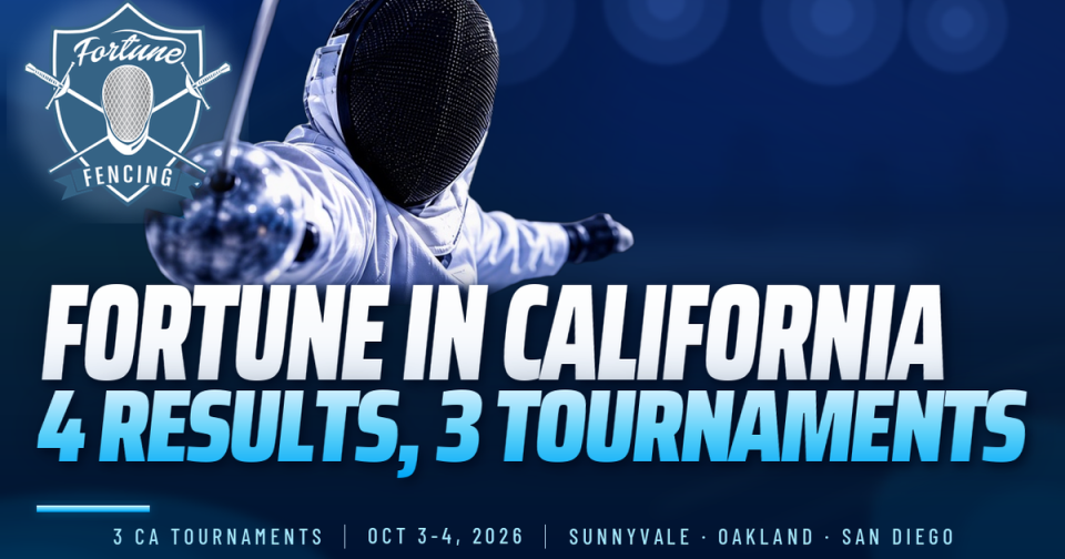 Fortune in California, 4 results, 3 tournaments, Oct 3-4, 2026, Sunnyvale, Oakland, San Diego